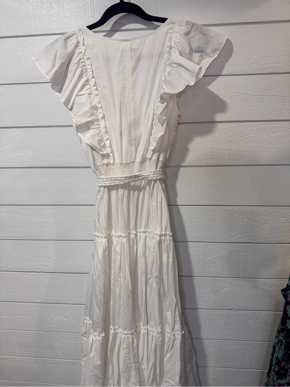 Derek Lam 10 Crosby Anastasia Ruffled White Tiered Maxi Dress - size 6 - Picture 3 of 6